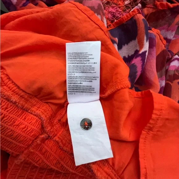 Farm Rio Chevron Forest Orange Mini 
Dress Size M - Picture 13 of 13